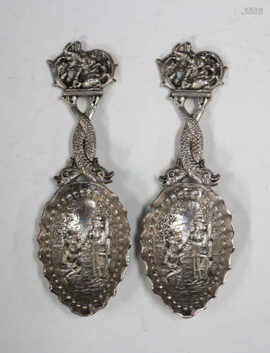 A pair of early 20th century Continental .800 silver caddy s...