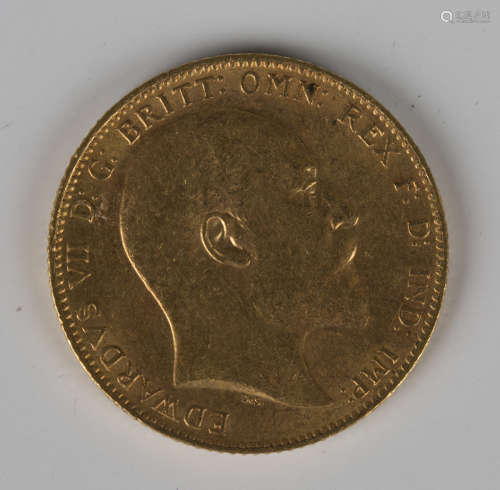 An Edward VII sovereign 1903.Buyer’s Premium 29.4% (includin...