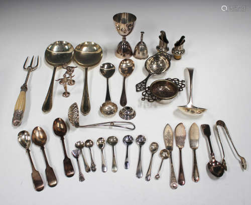 A collection of plated cutlery, including a part canteen of ...