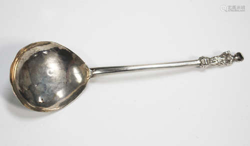 A Continental silver spoon, probably 18th century, the fig s...