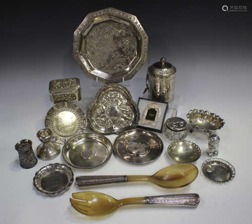 A collection of silver and plated items, including a German ...