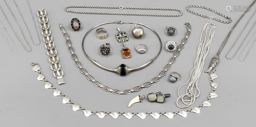 mixed lot silver jewelry, 20th