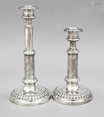 Pair of candlesticks, England