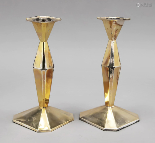 Pair of candlesticks, German,