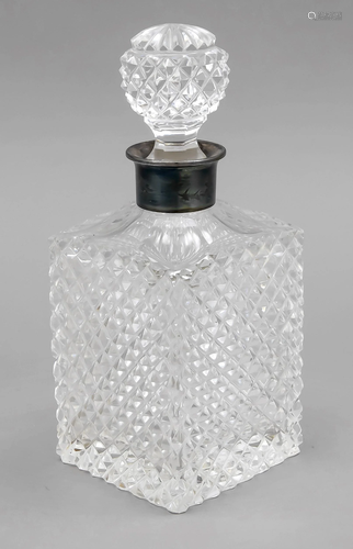 Carafe with silver neck assemb