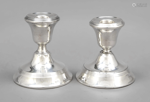 Pair of candlesticks, England,