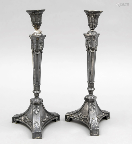 Pair of candlesticks, German,