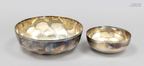 Two round bowls, France, 20th