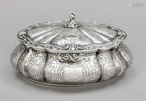 Oval lidded box, Sweden, 20th