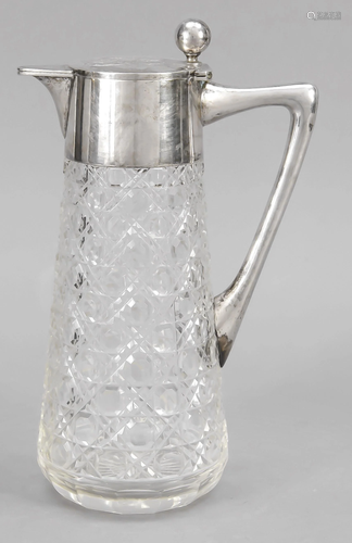 Tankard with silver mounting,