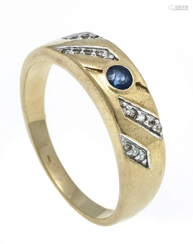 Sapphire diamond ring 375/000