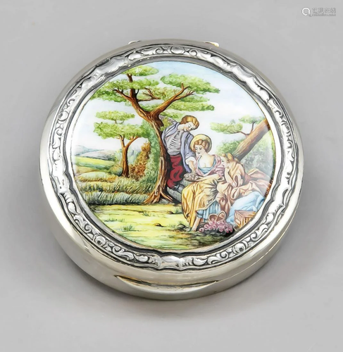 Round lidded box, Italy, 20th