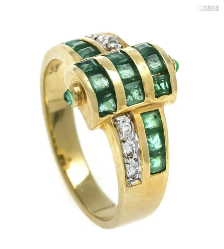 Emerald diamond ring GG 750/00