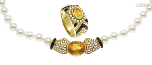 Citrine bead set GG 750/000 wi