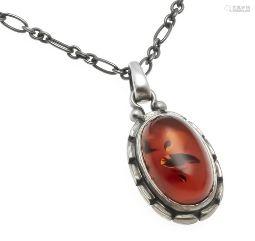 Georg Jensen amber pendant sil