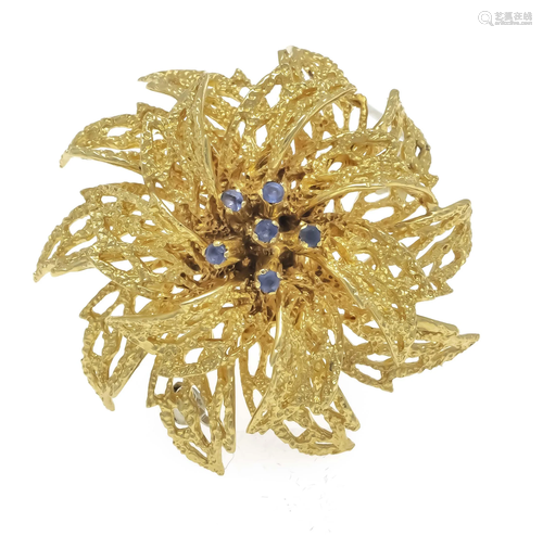 Filigree flower brooch GG/WG 7