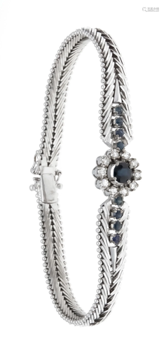 Sapphire-diamond bracelet WG 5