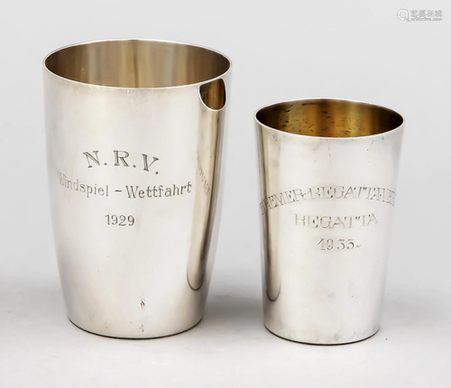 Two small cups, German, 20th c