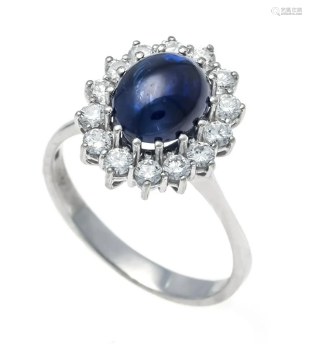 Sapphire diamond ring WG 585/0