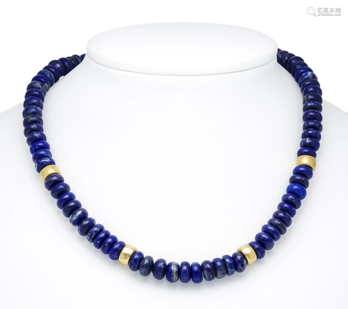 Lapis lazuli necklace with lob