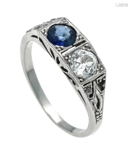 Art Deco ring WG 750/000 unsta