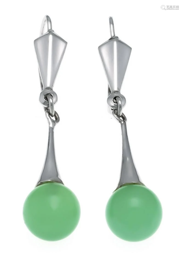 Chrysoprase earrings WG 585/00