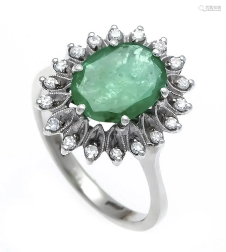 Emerald diamond ring GG 750/00