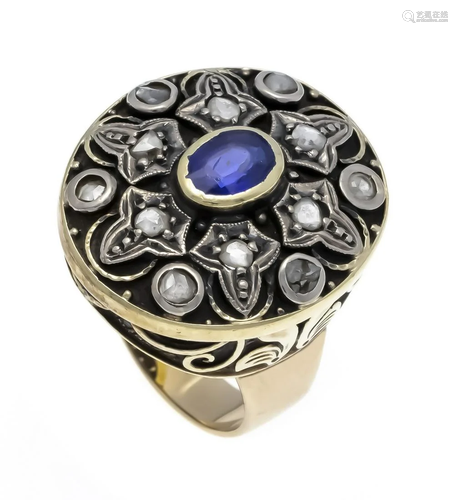 Sapphire diamond rose ring RG/