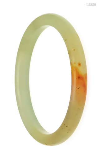 Jade bangle, light green jade