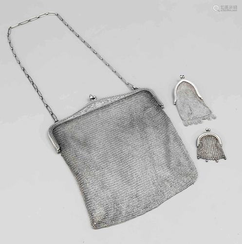 Evening bag and two purses, 20