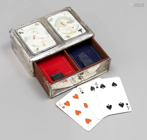 Rectangular playing card box,