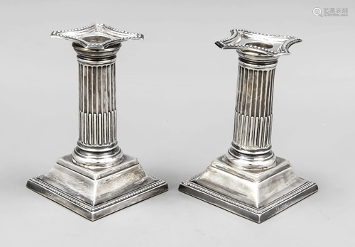 Pair of candlesticks, England,