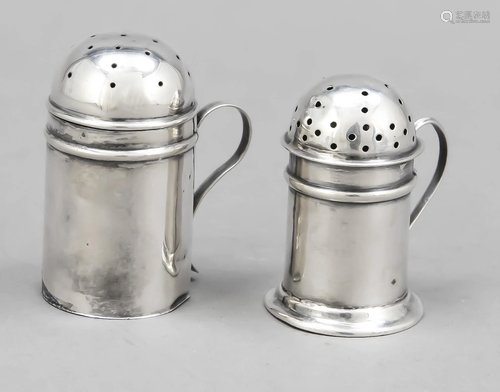 Two salt shakers, England, 20t