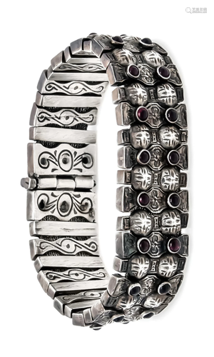 Tribal bracelet silver, milana