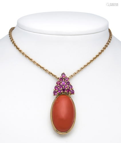 Coral ruby pendant RG 750/000