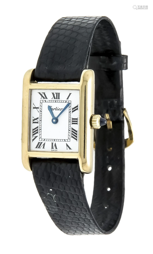 Cartier tank silver gold plate