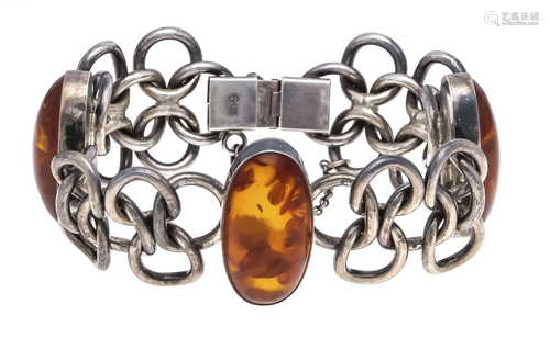 Amber bracelet silver 925/000