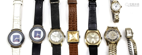 Convolute of 8 wristwatches, P