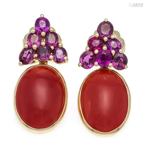 Fa. Schupp coral ruby earrings