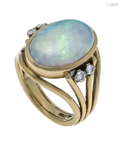 Opal diamond ring GG 750/000 w