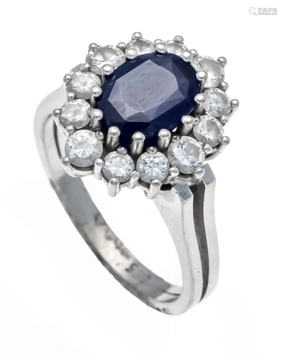 Sapphire diamond ring WG 585/0