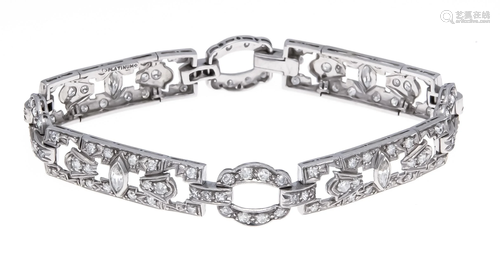 Art Deco bracelet platinum 900