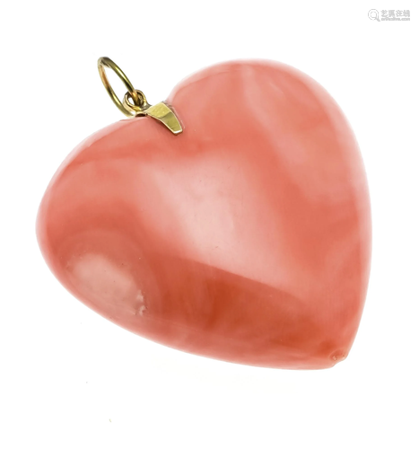 Coral heart pendant GG 750/000