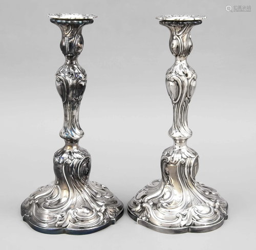 Pair of candlesticks, German,