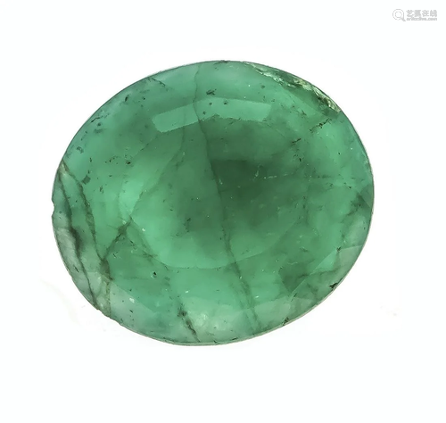 Emerald 7.24 ct, oval faceted,