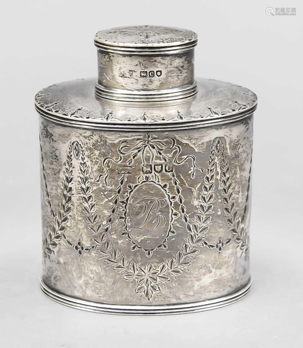 Tea caddy, England 1898, maste