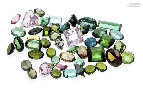 assorted tourmalines, total 42