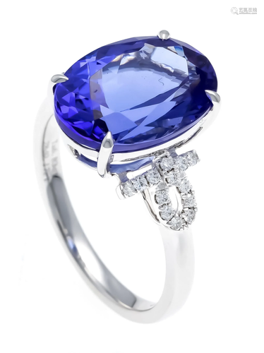 Tanzanite diamond ring WG 750/