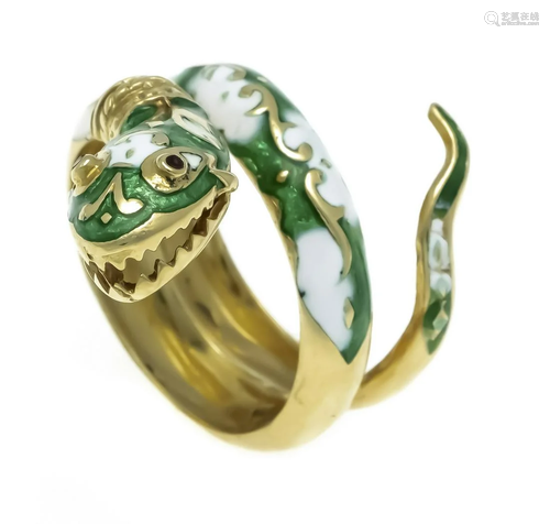 Enamel snake ring GG 585/000 w