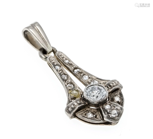 Antique old cut diamond pendan